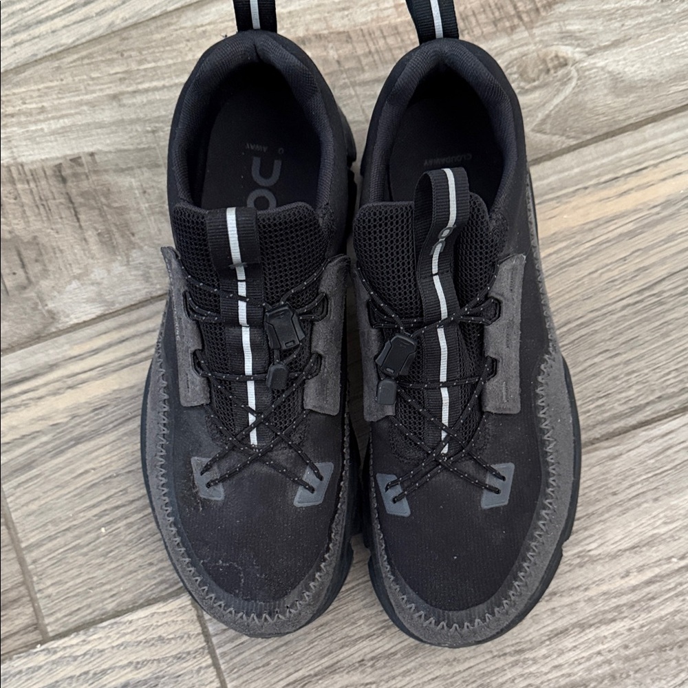 On Running Black and Gray Sneakers for Men
